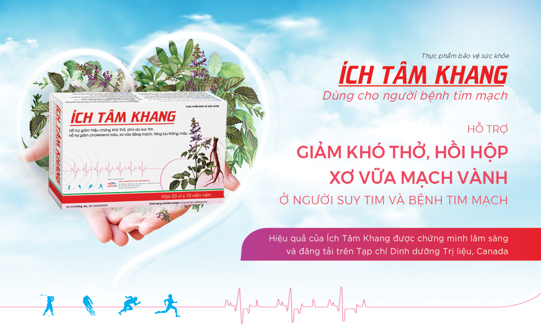 Ích Tâm Khang giúp hỗ trợ giảm các triệu chứng của bệnh hở van tim 2 lá